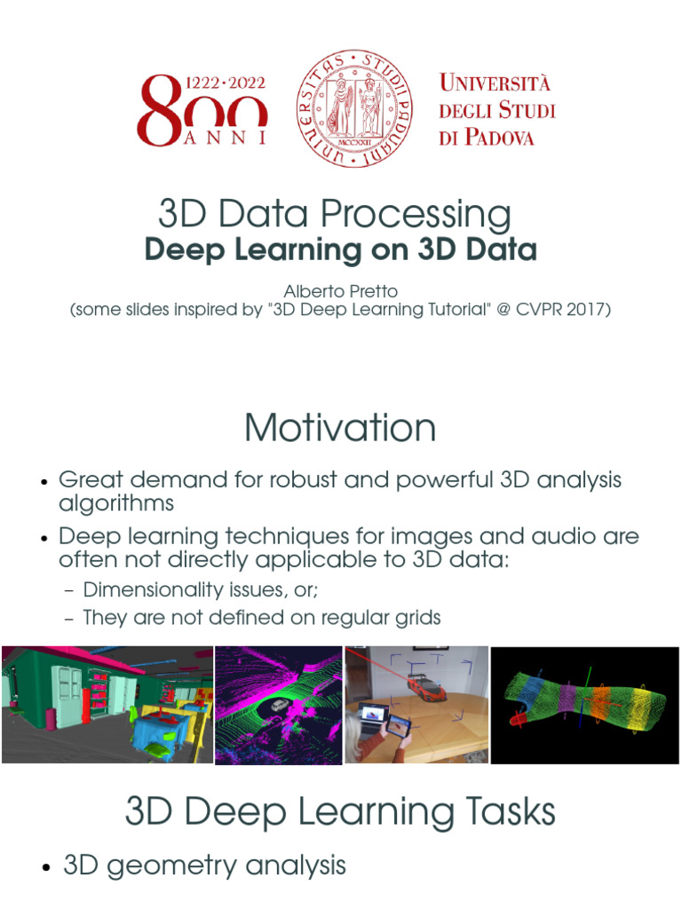 Slide - 3DP - 15 - Deep Learning On 3D Data | PDF | Deep Learning | 3 D ...