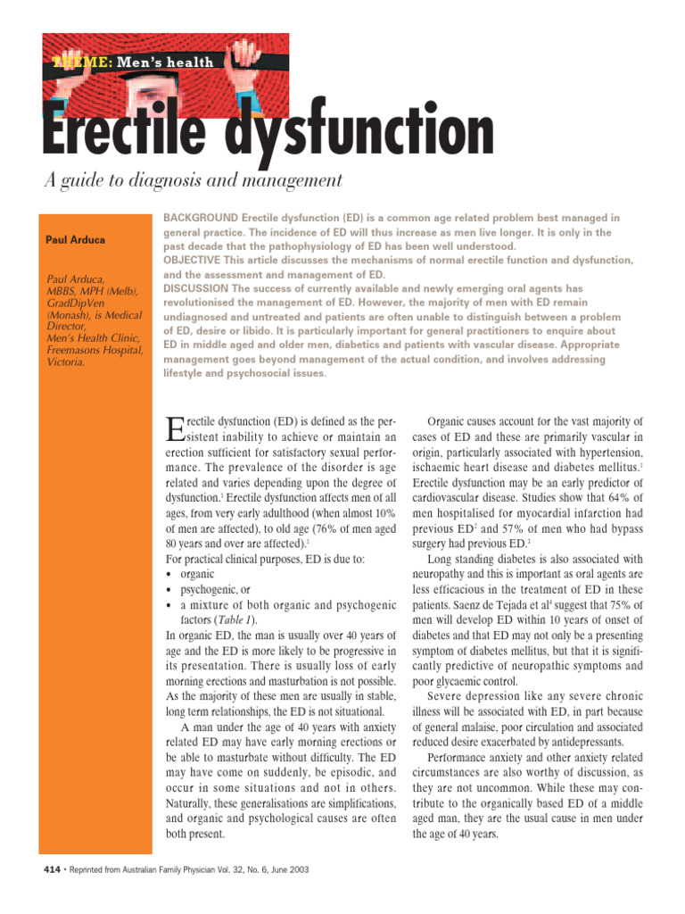 Understanding Erectile Dysfunction Causes | PDF | Erectile Dysfunction ...