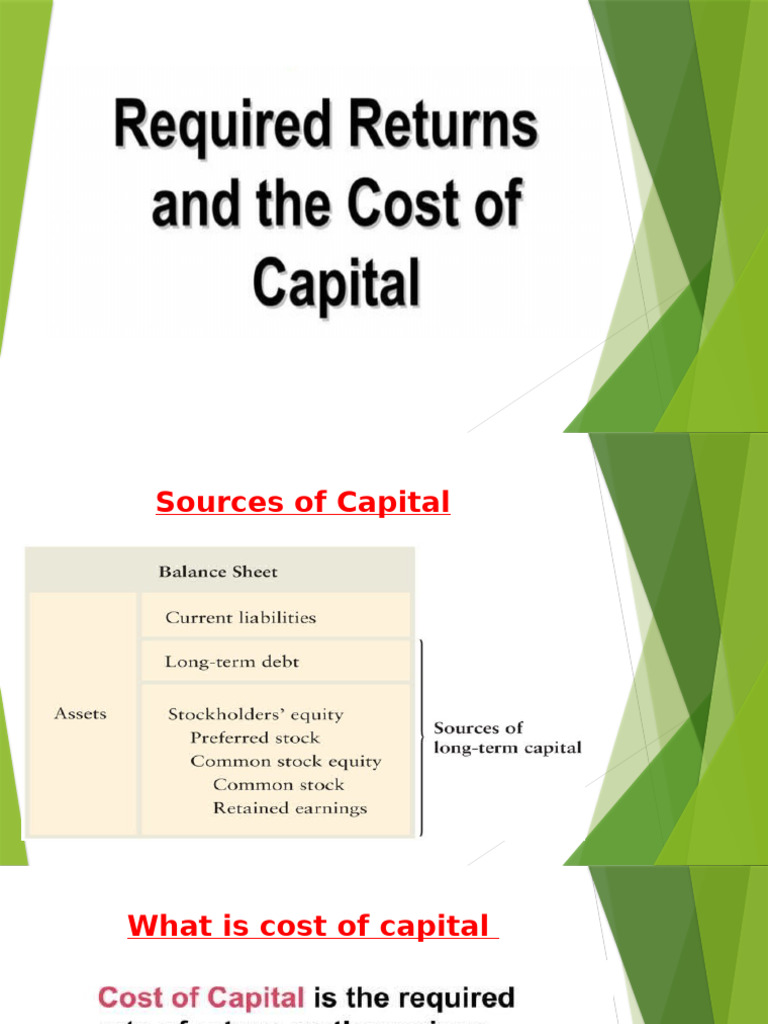 Understanding Cost of Capital Components | PDF | Cost Of Capital | Stocks