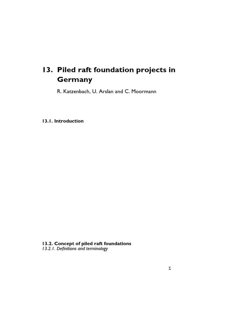 Piled Raft Foundations in Germany | PDF | Foundation (Engineering)