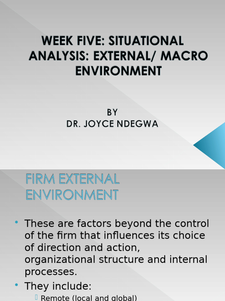 Bus 4090 Week 5 External Environment | PDF | Employment | Labour Economics