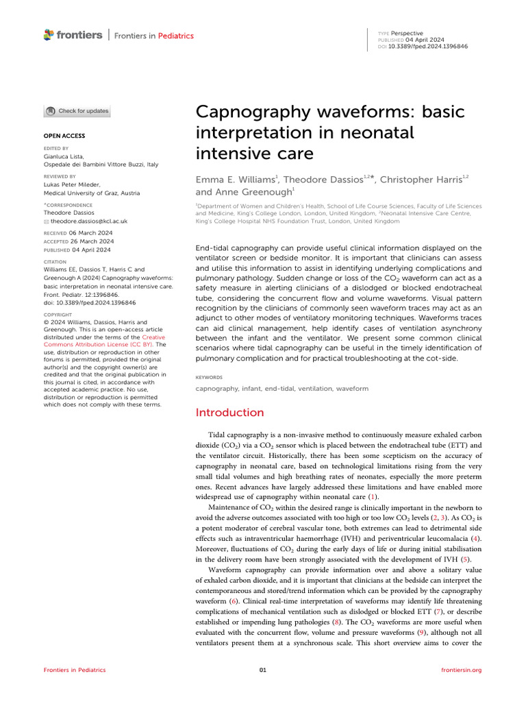 Neonatal Capnography Waveform Insights | PDF | Breathing | Exhalation
