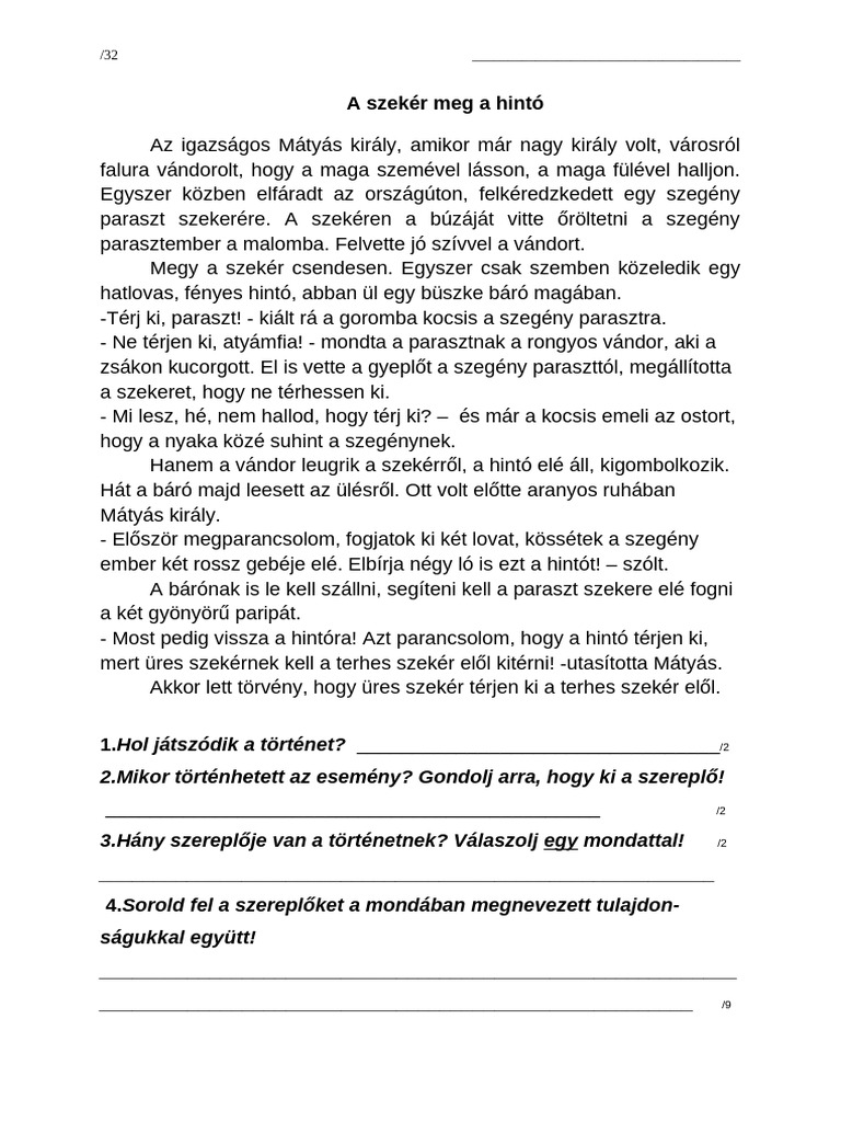 A Szekér És A Hintó DOGA | PDF