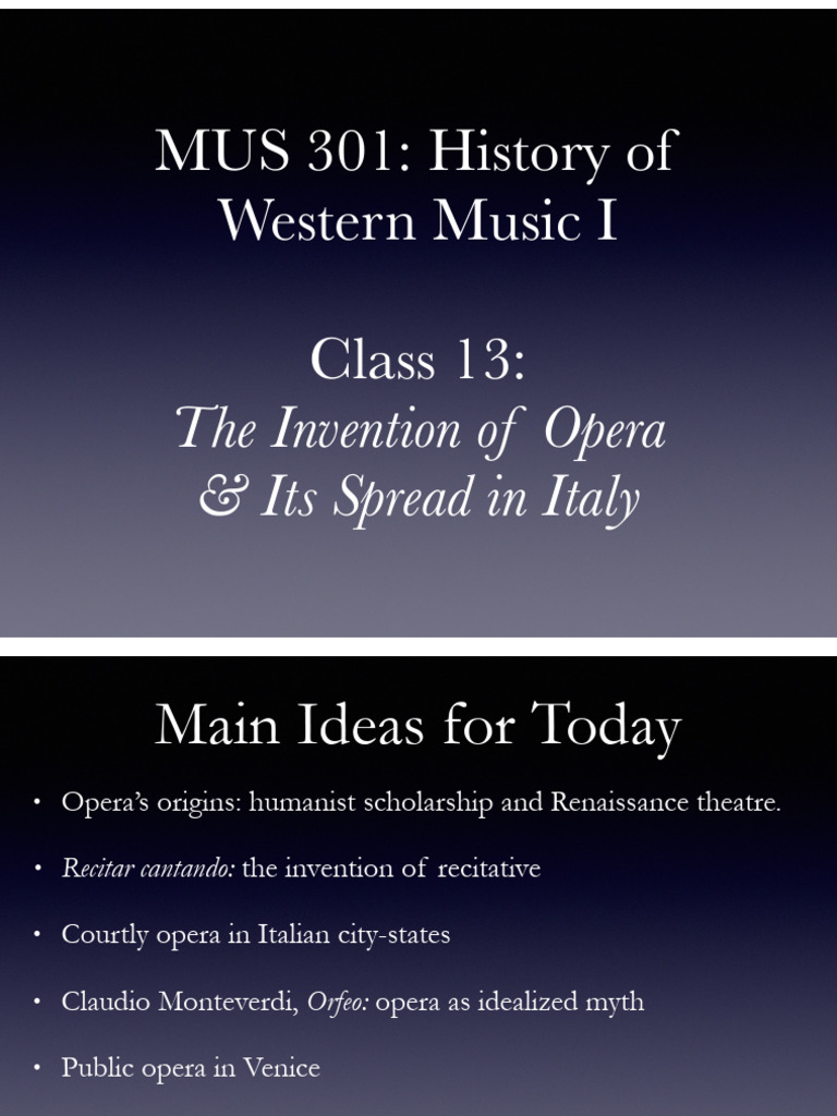The Birth of Opera in Italy | PDF | Opera | Compositions