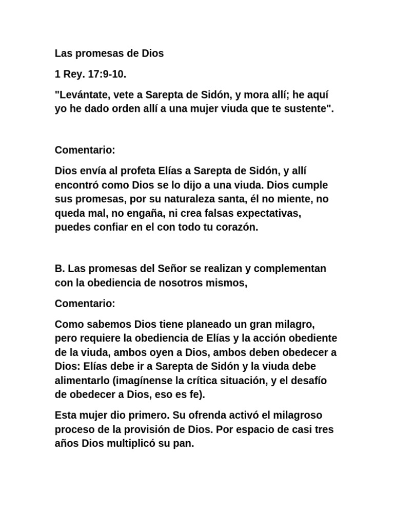 Las Promesas de Dios | PDF