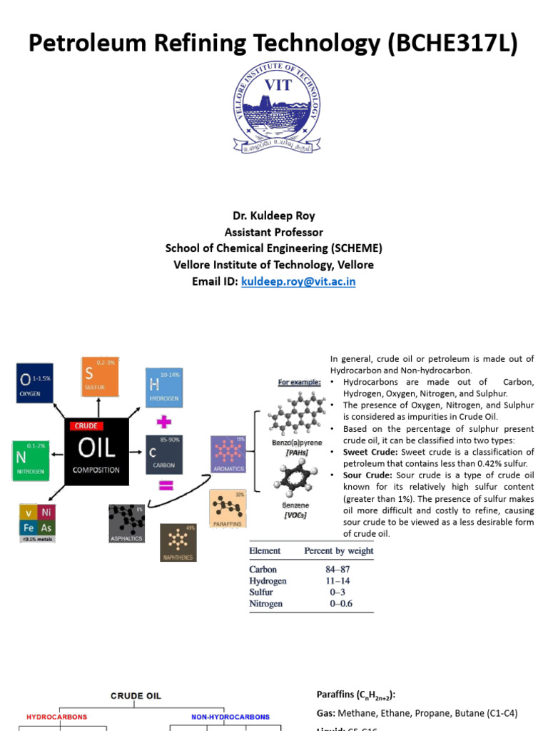 Crude Oil Composition and Classification | PDF | Petroleum | Hydrocarbons