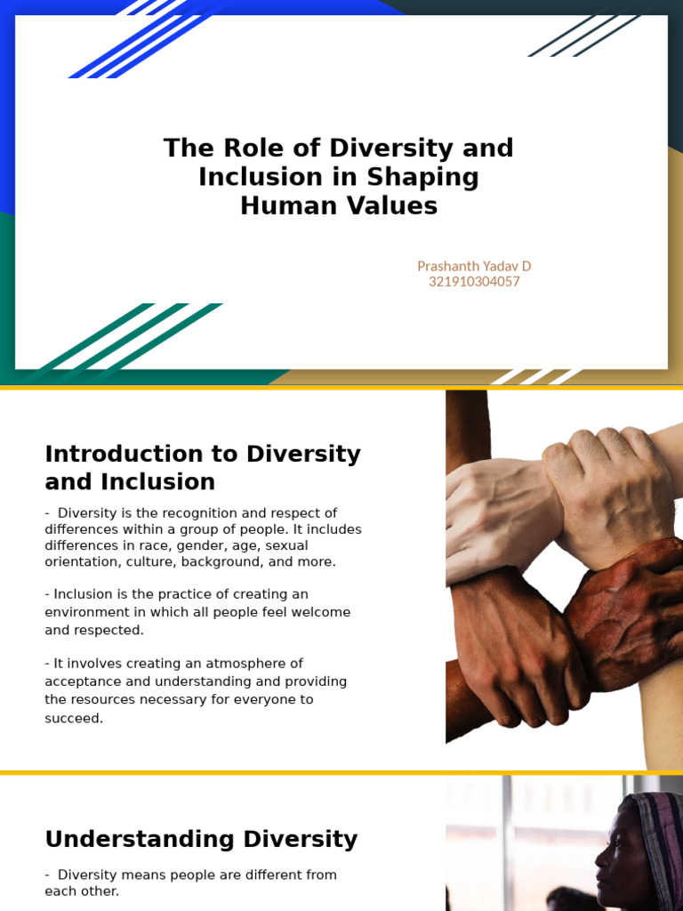The Role of Diversity and Inclusion in Shaping Human Values | PDF ...