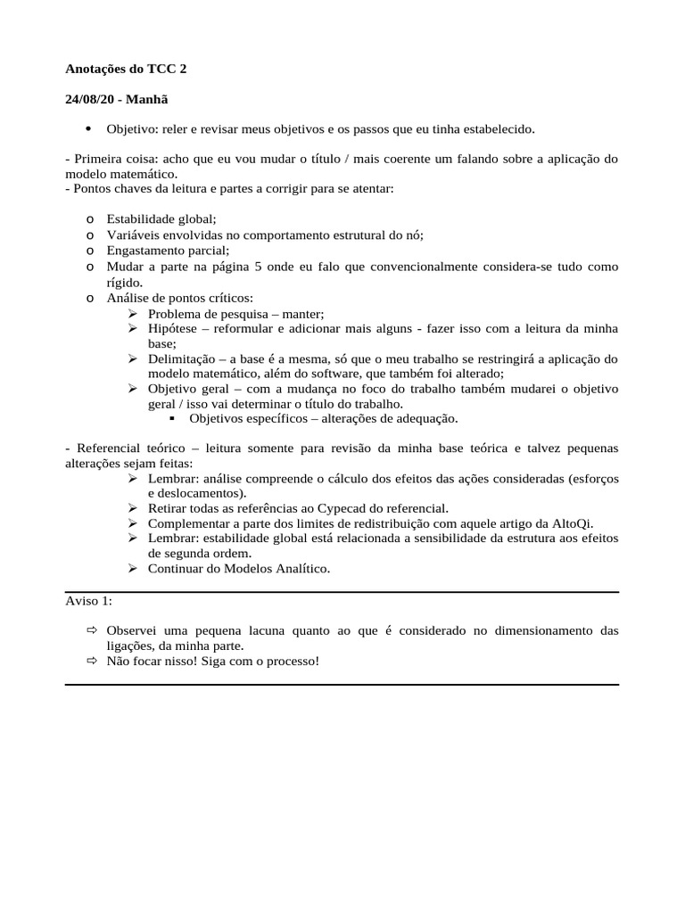 Revisão e Alterações no TCC 2 | PDF
