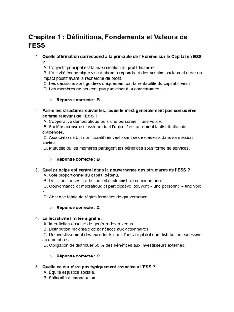 Fondements et Défis de l'ESS | PDF | Entrepreneuriat social | Business