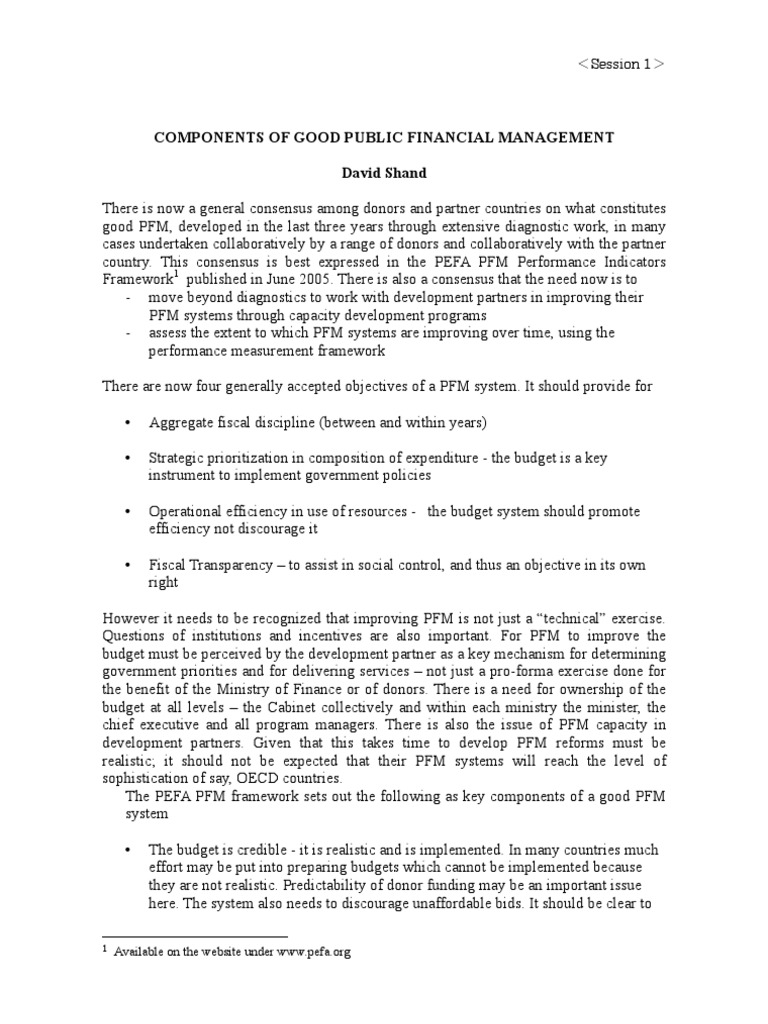Components of PFM System | PDF | Audit | Transparency (Behavior)