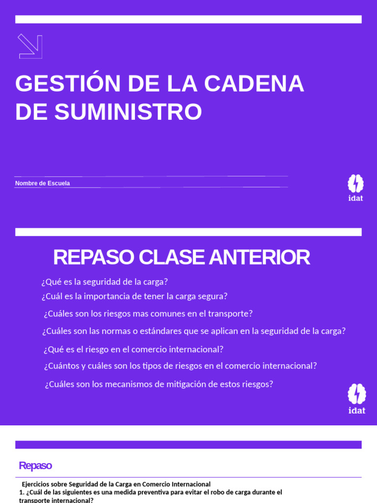 Seguridad y Riesgos en la Cadena de Suministro | PDF | Cadena de valor ...