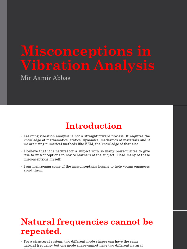 Common Misconceptions in Vibration Analysis | PDF | Resonance | Normal Mode