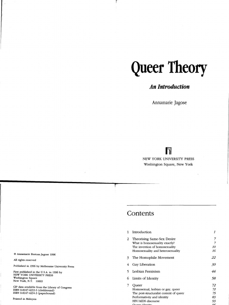 An Introduction to Queer Theory | PDF | Queer Theory | LGBTQIA+ Studies