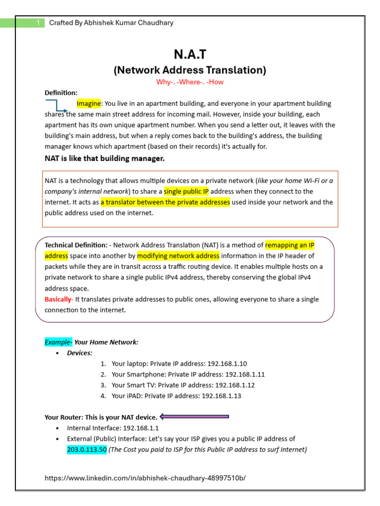 Nat Pat | PDF | Ip Address | Router (Computing)