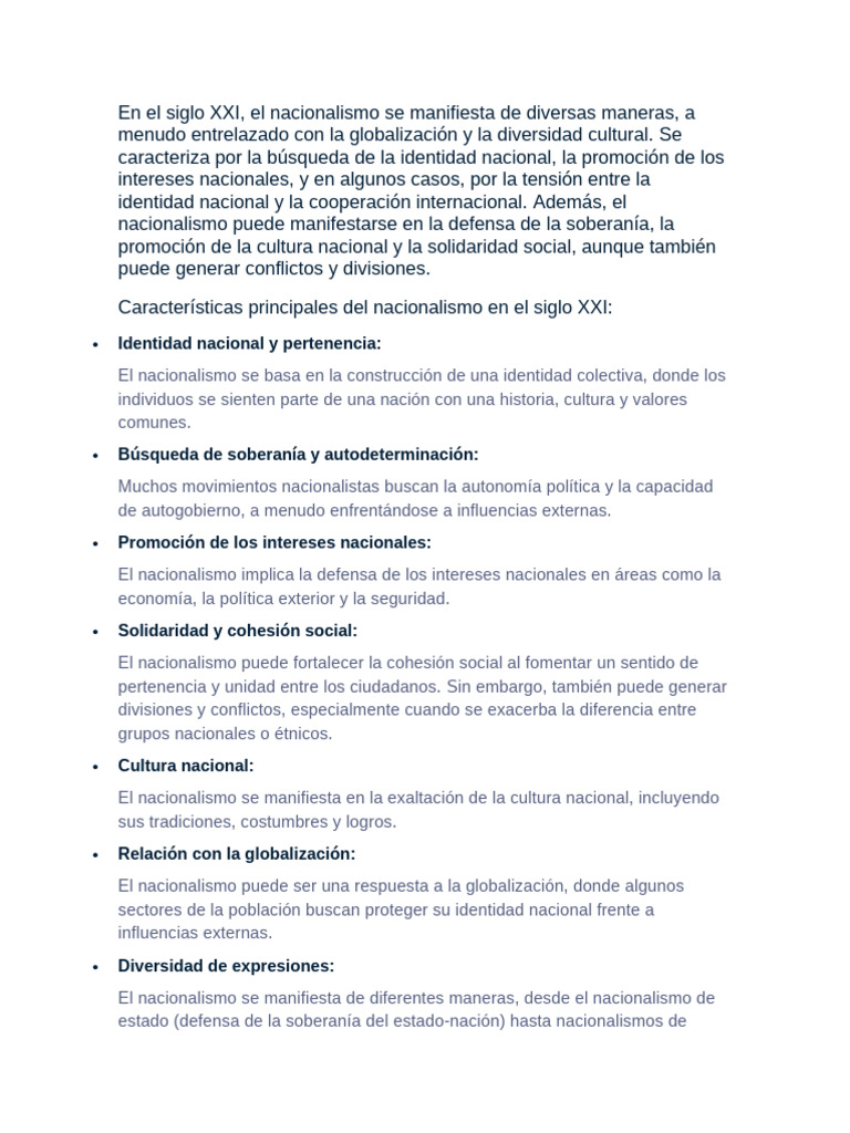 En El Siglo XXI | PDF | Nacionalismo | Nación