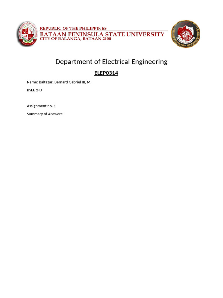 Format For Assignment 1 | PDF