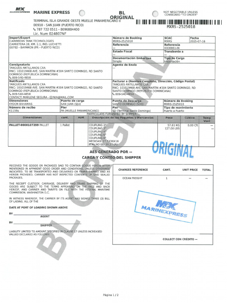Doe Original Mxrs2525018 | PDF