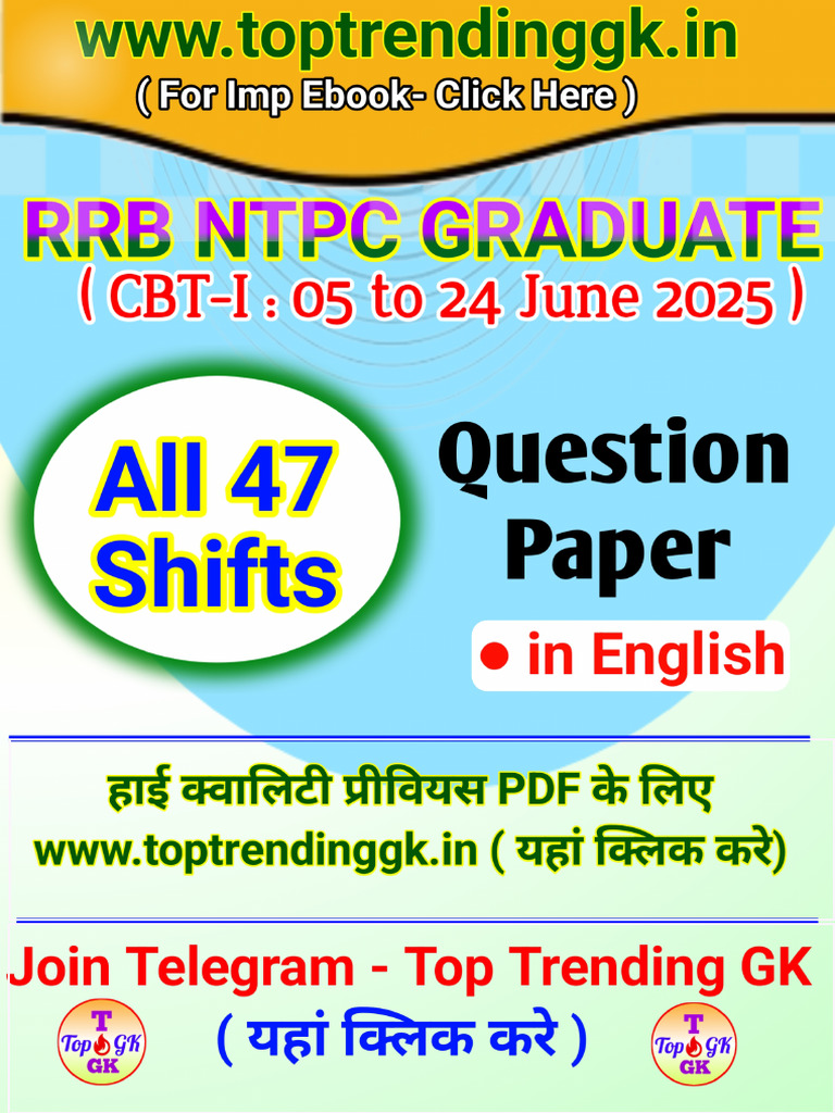 RRB NTPC Graduate Level I Exam Guide | PDF | Jurisdiction | Numbers