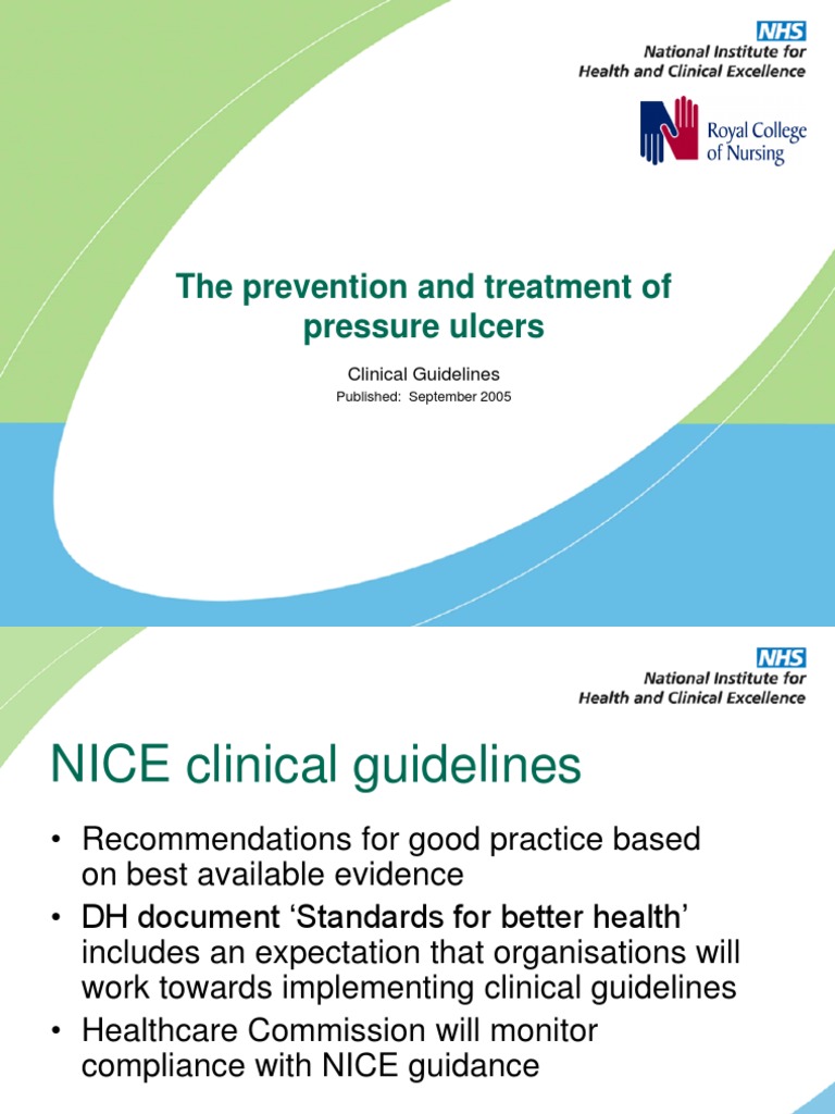 The Prevention and Treatment of Pressure Ulcers: Clinical Guidelines | PDF