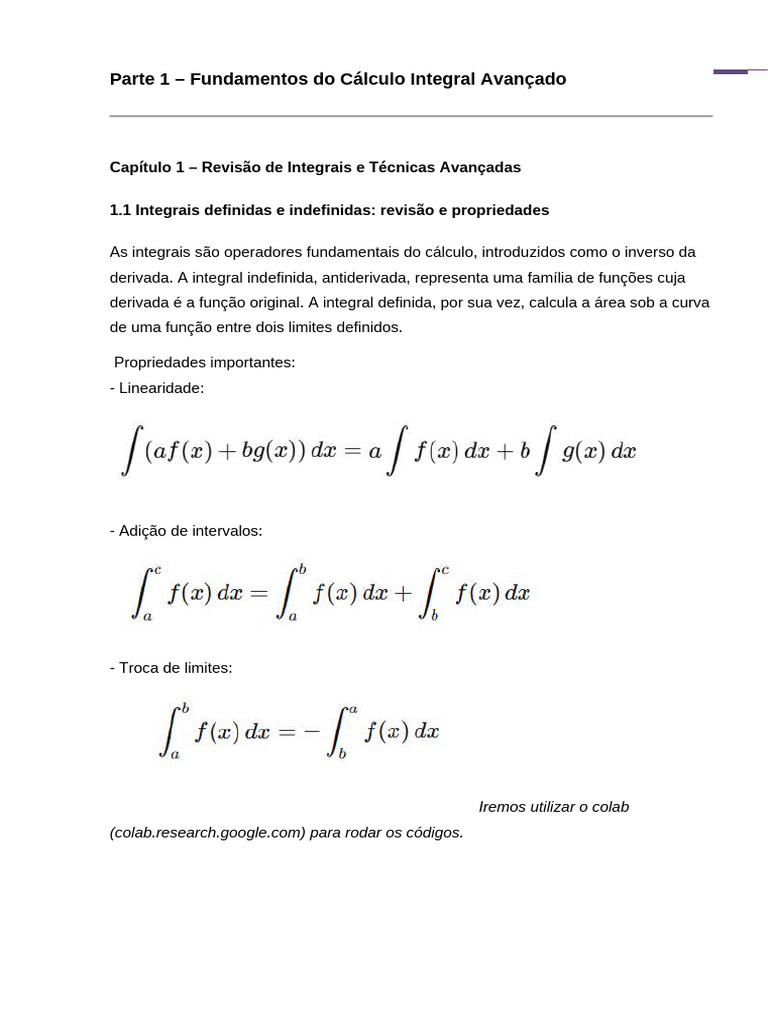 Cálculo Integral Avançado com Python | PDF | Integrante | Cálculo