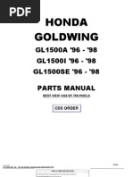 Honda Goldwing GL1500 1996 To 1998 Honda Parts Manual-55E90