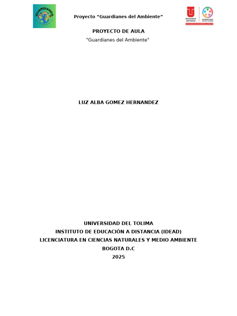 Proyecto de Aula 2025 | PDF | Sustentabilidad | Residuos