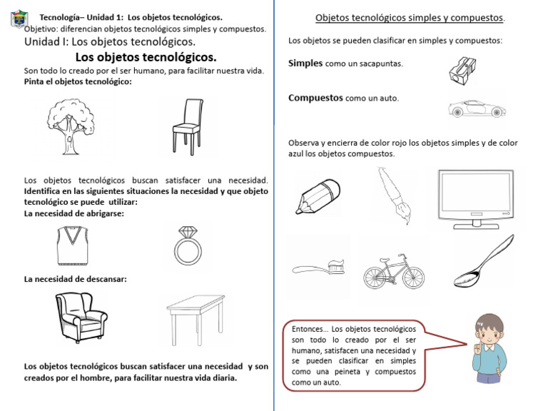 Objetos tecnológicos: simples y compuestos | PDF
