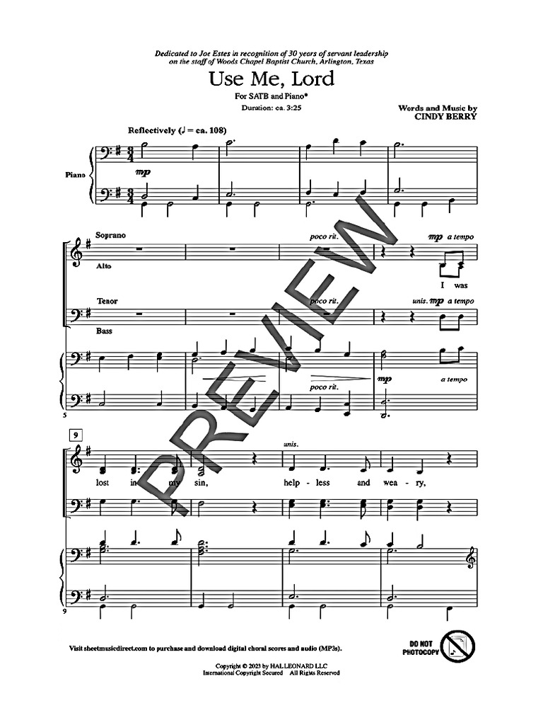 Use Me Lord Satb | PDF