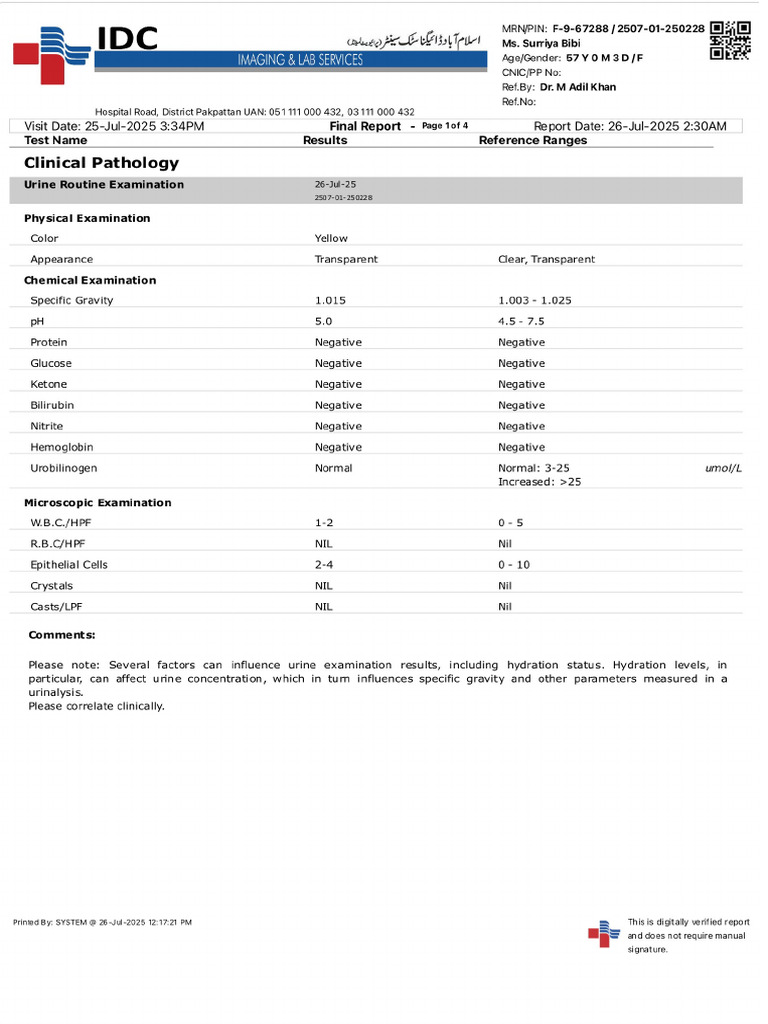 Patient Report PDF | PDF