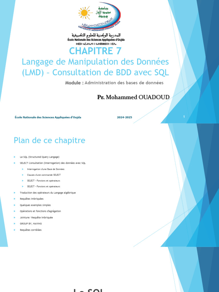 Consultation de BDD avec SQL et LMD | PDF | SQL | Gestion des données