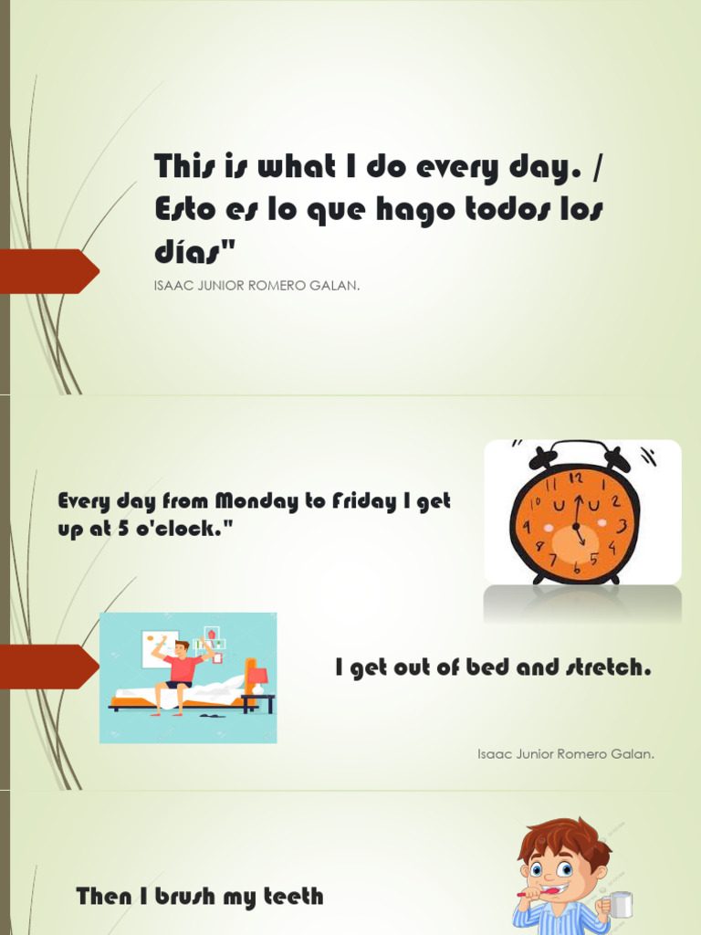 Daily Routine of Isaac Junior Romero | PDF | Cuisine | Eating Behaviors ...