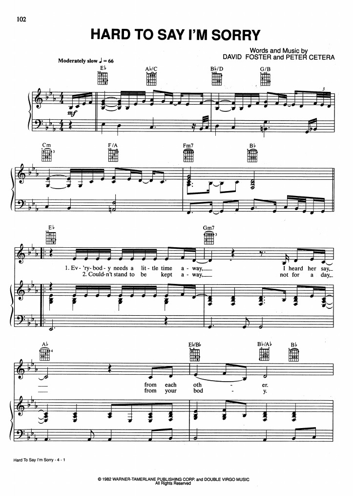 All Music Chords sheet music for say something : Az Yet - Hard to Say i'm Sorry