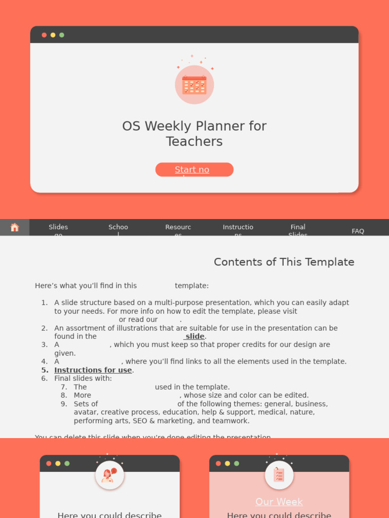 OS Weekly Planner for Teachers by Slidesgo | PDF | Planets | Planets In ...