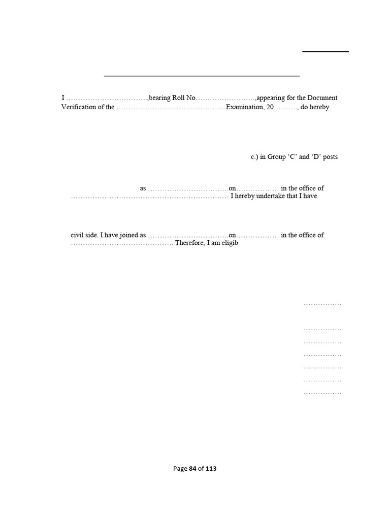 Ex-Servicemen Document Verification Undertaking | PDF | Justice | Crime ...