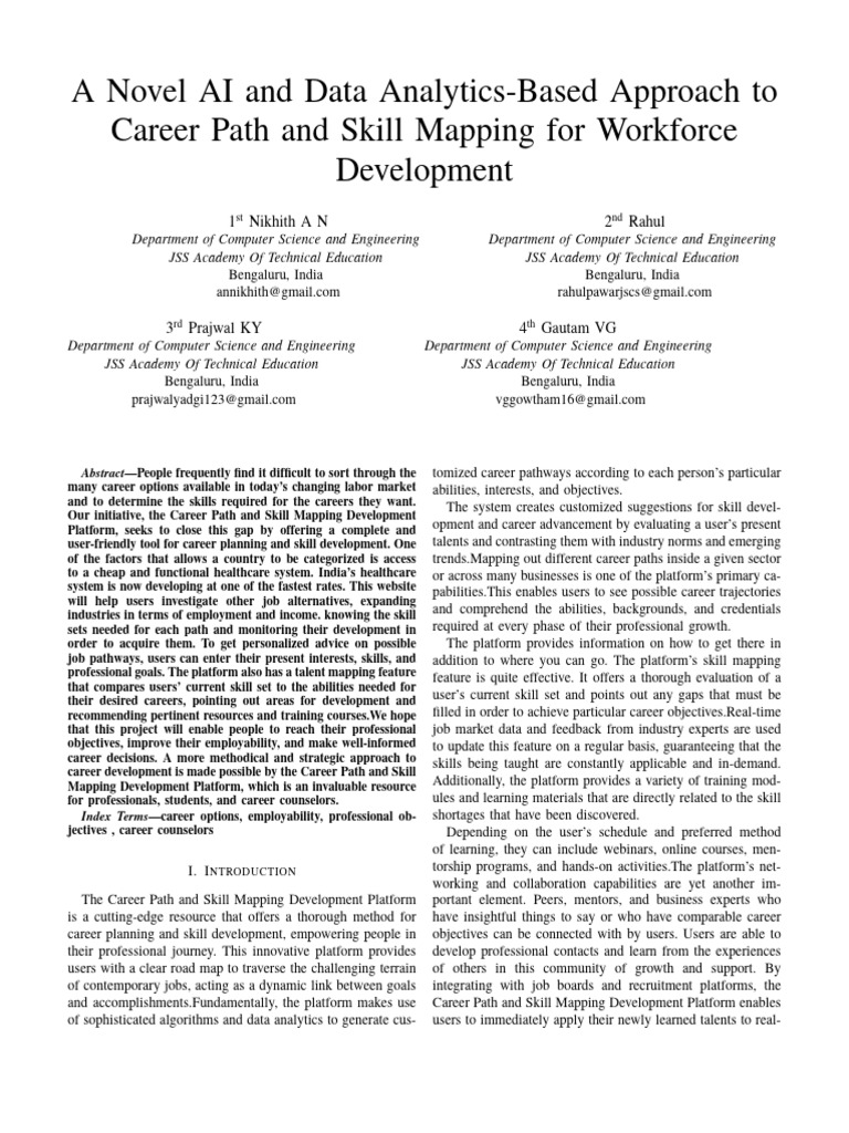 AI-Driven Career Path & Skill Mapping | PDF | Databases | Machine Learning