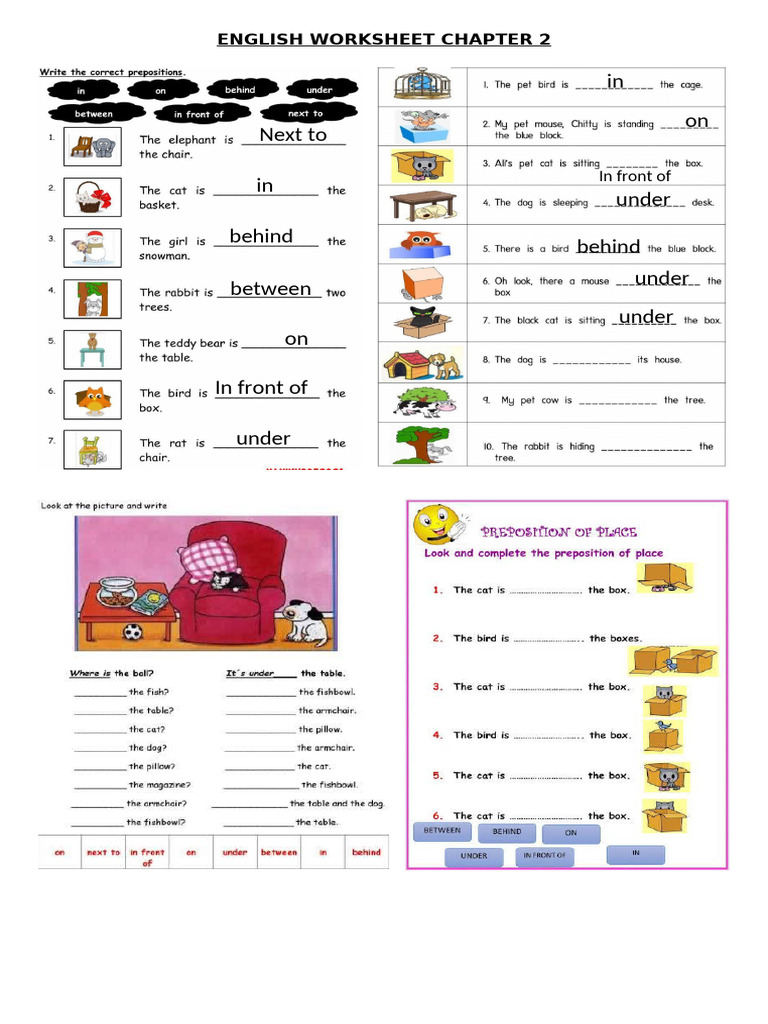 English Worksheet Chapter 2 | PDF