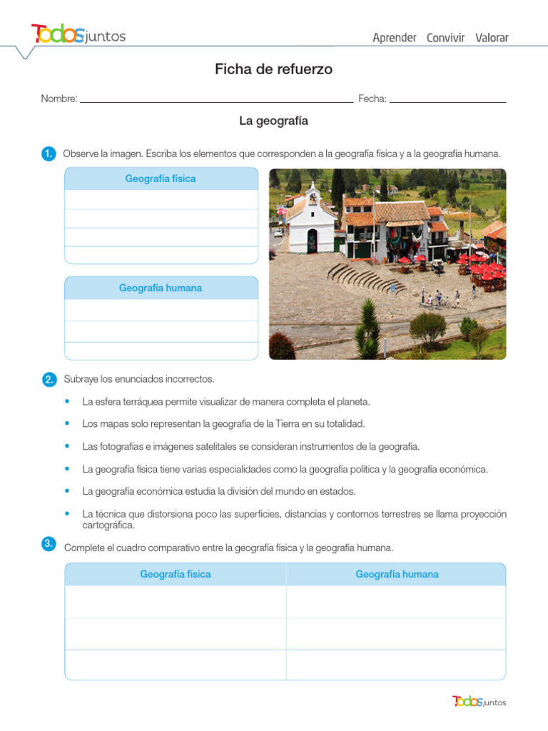 Comparativa de Geografía Física y Humana | PDF | Geografía | Geografía ...