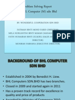 Problem Solving Report of BHL Computer (M) SDN BHD