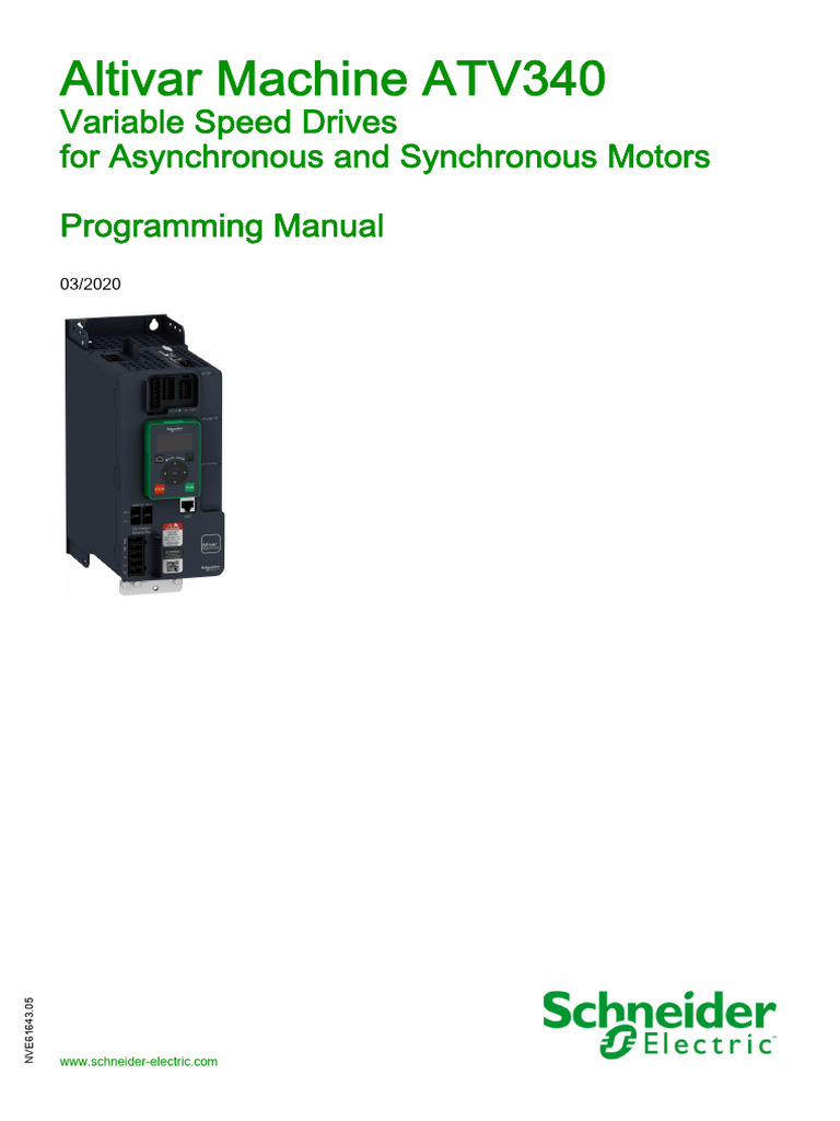 Altivar Machine ATV340 Programming Guide | PDF | Direct Current | Switch