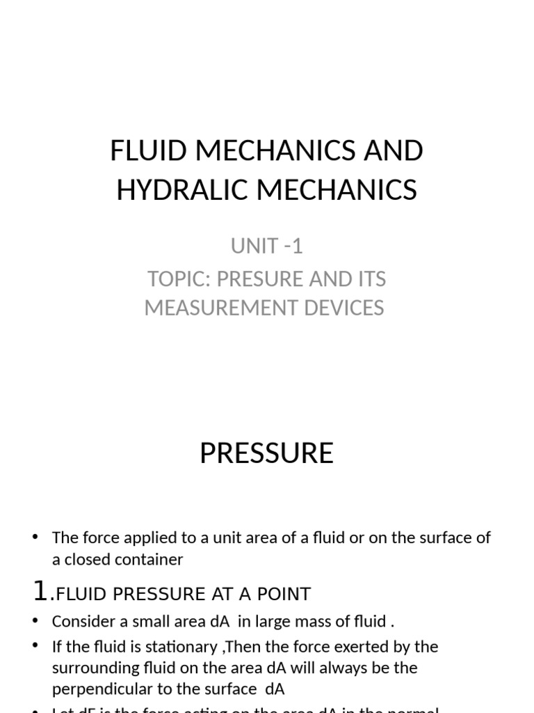 Fluid Pressure and Measurement Basics | PDF