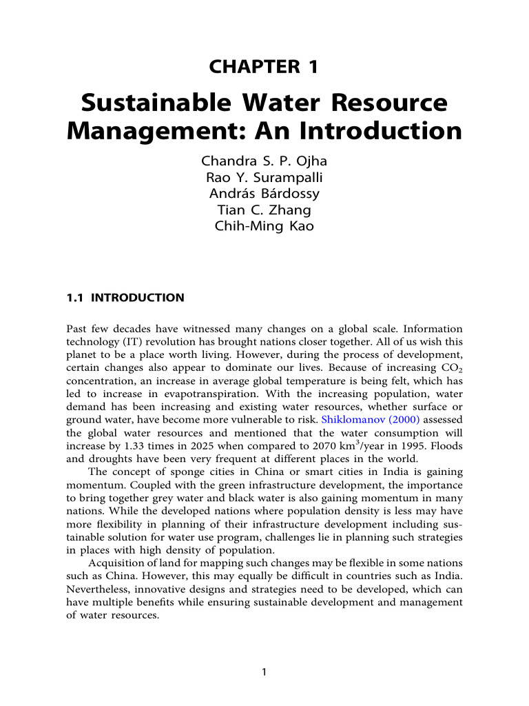 Sustainable Water Management Overview | PDF | Water Resources ...