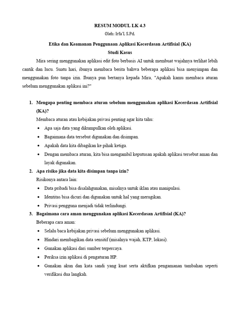 LK 4.3 - Irfa'i | PDF