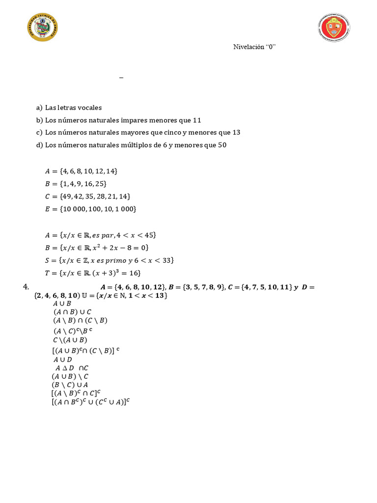 Tarea No. 2 U2 Conjuntos | PDF