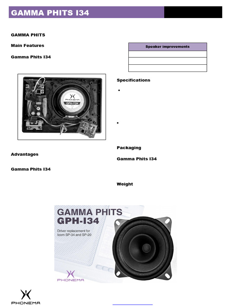 Enhanced Sound with Gamma Phits I34 | PDF