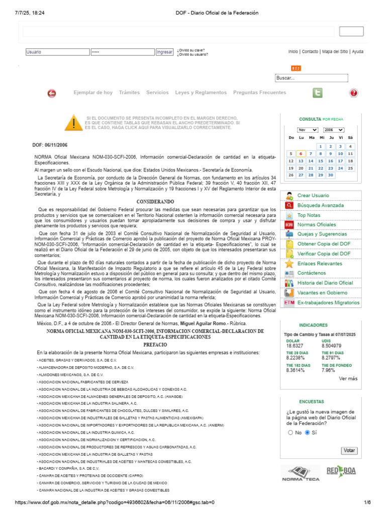 Norma NOM-030-SCFI-2006: Etiquetado | PDF | México