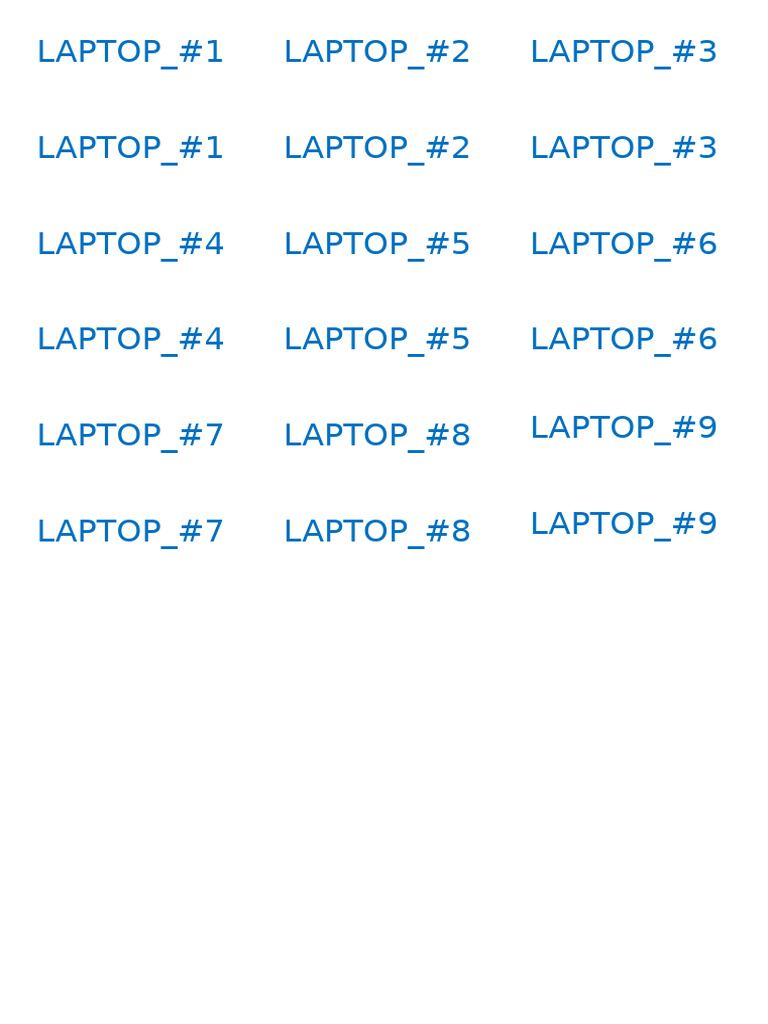 Label Laptop | PDF