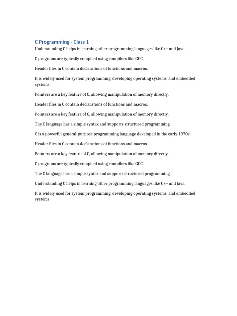 Class 1 | PDF