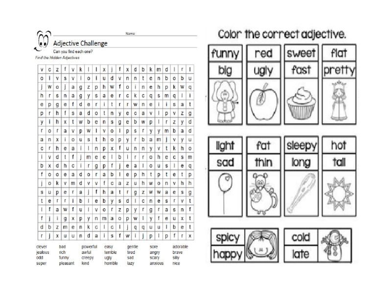 2-Segundo Anexo Adjectives Worksheets | PDF