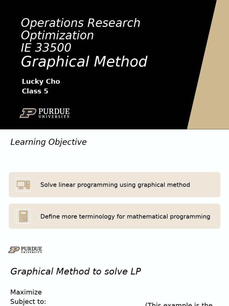IE 335 Class 5 Graphical Method With Notes | PDF | Mathematical ...
