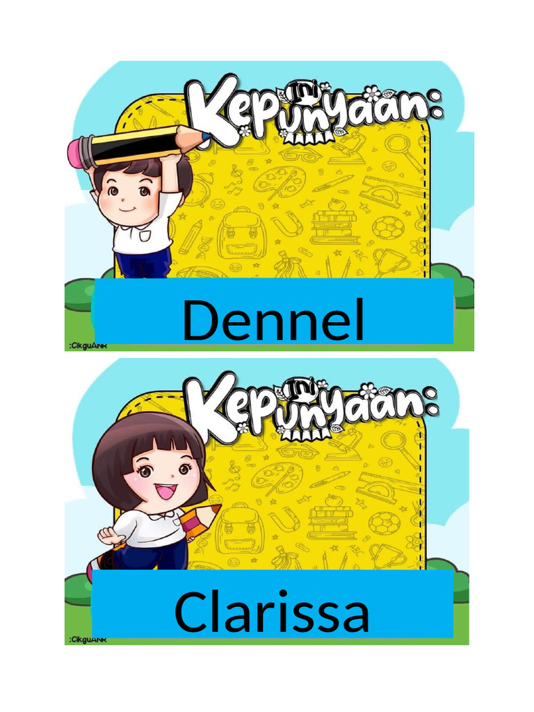 Label Kotak Pensel | PDF